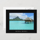 Station balnéaire sur Bora Bora carte frontière no (Devant / Derrière)