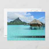 Station balnéaire sur Bora Bora carte postale bar (Devant / Derrière)