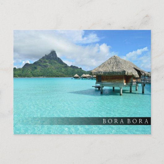 Station balnéaire sur Bora Bora carte postale bar (Devant)
