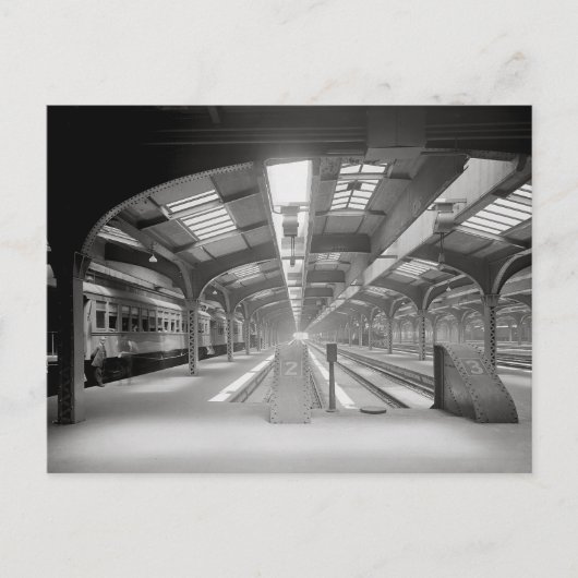 Station Chicago, 1920 Briefkaart (Voorkant)