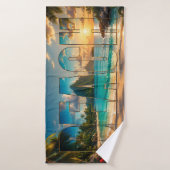 Station de luxe de la plage éditorial côtier (Serviette de bain)