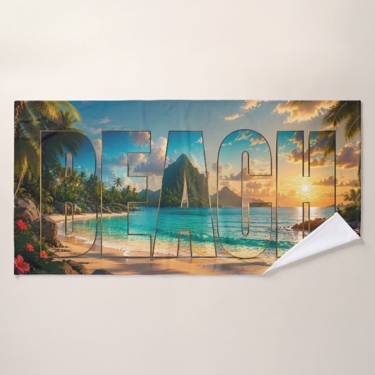 Station de luxe de la plage éditorial côtier (Serviette de bain)