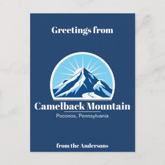 Station de ski Camelback Mountain Poconos Carte po (Devant)