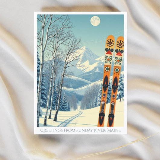 Station de ski Sunday River Maine Carte postale
