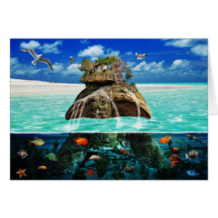 Station de vacances reculée d'imaginaire d'île de