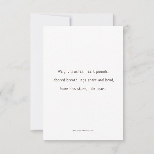 Station Drie, Jezus herfsten #1 Prayer Kaart (Achterkant)