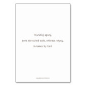 Station Eleven, Jésus est cloué, Carte de prière (Dos)