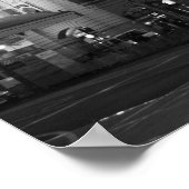 Station Flinders, Melbourne - Poster noir et blanc (Coin)