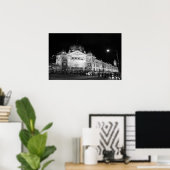 Station Flinders, Melbourne - Poster noir et blanc (Bureau à domicile)
