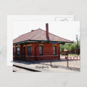 Station Granbury RR, Granbury, Texas Briefkaart (Voorkant / Achterkant)