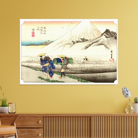 Station Hara Tokaido Ro - Ukiyo-e Japans Canvas Afdruk (Insitu (Woonkamer))