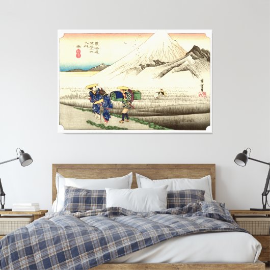Station Hara Tokaido Ro - Ukiyo-e Japans Canvas Afdruk (Insitu (Slaapkamer))