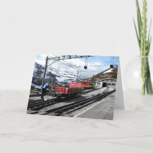 Station Kleine Scheidegg in Zwitserland Feestdagen Kaart