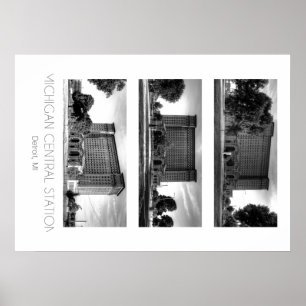 Station Michigan Central Train Poster