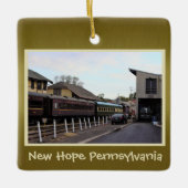 Station New Hope Train Keramisch Ornament (Voorkant)