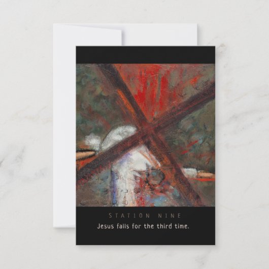 Station Nine, Jezus herfst #3, Kaart gebeden (Voorkant)