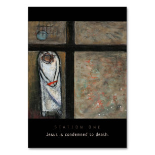 Station One, Jesus veroordeelde de Kaart van gebed