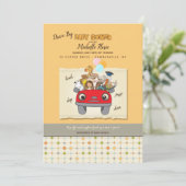 Station op Baby shower Kaart (Staand voorkant)