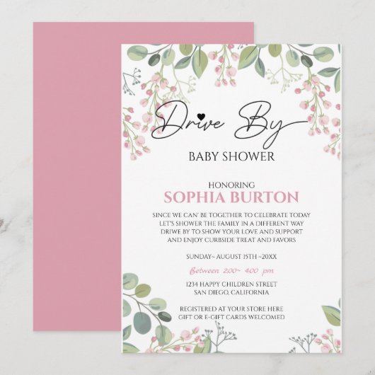 Station op Baby shower Kaart (Voorkant / Achterkant)