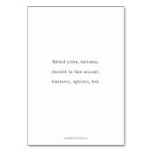 Station Quatorze, Jésus posé sur le tombeau, Carte (Dos)