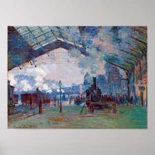 Station Saint-Lazare, Monet Poster
