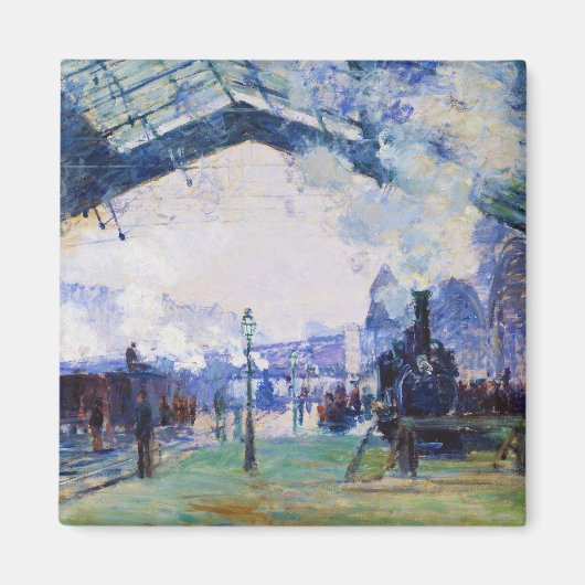 Station Saint-Lazare, Normandy Train, Claude Monet Magneet (Voorkant)