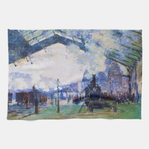 Station Saint-Lazare, Normandy Train, Claude Monet Theedoek