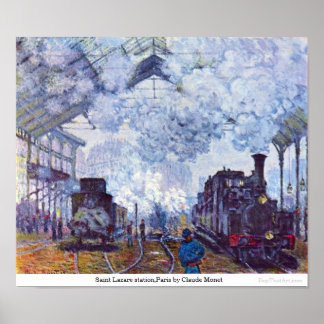 Station Saint Lazare, Parijs door Claude Monet Poster