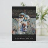 Station Six, Veronica wipes face, Prayer Kaart (Staand voorkant)