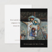 Station Six, Veronica wipes face, Prayer Kaart (Voorkant / Achterkant)