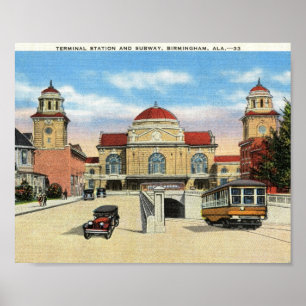 Station & Subway, Birmingham, Alabama  Poster