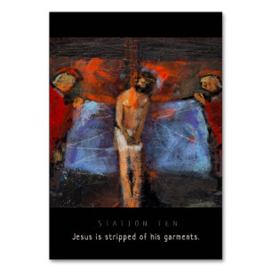 Station Ten, Jezus gestript, Kaart gebeden