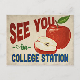 Station Texas Apple - Vintage Travel Briefkaart