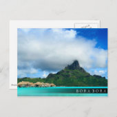 Station tropicale sur Bora Bora bar carte postale (Devant / Derrière)