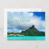 Station tropicale sur Bora Bora carte postale (Devant / Derrière)
