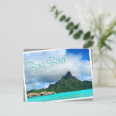 Station tropicale sur Bora Bora carte postale (Debout devant)