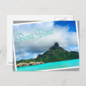 Station tropicale sur Bora Bora carte postale (Devant / Derrière)