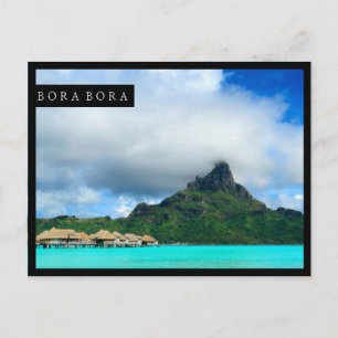 Station tropicale sur Bora Bora carte postale