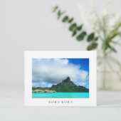 Station tropicale sur Bora Bora carte postale blan (Debout devant)