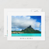Station tropicale sur Bora Bora carte postale blan (Devant / Derrière)