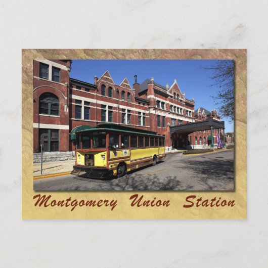 Station van de Unie, Montgomery, Alabama Briefkaart (Voorkant)