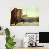 Station van de Unie, Pittsburgh PA 1910  Poster (Thuiskantoor)