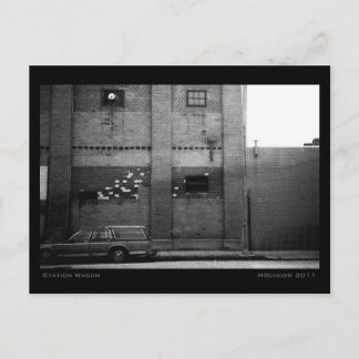 Station Wagon Urban Industrial Cityscape Briefkaart