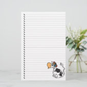 Stationaire Cartoon met Koe Briefpapier (Staand voorkant)