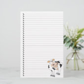 Stationaire Cartoon met Koe Briefpapier (Staand voorkant)