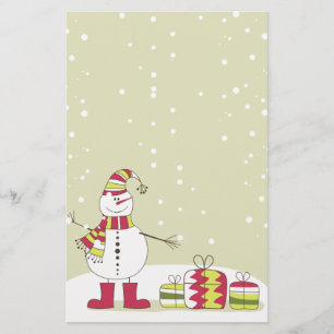 Stationaire Cartoon Snowman en Cadeaus Briefpapier