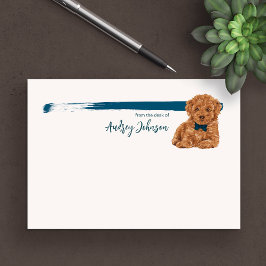 Stationaire hond met blauwe boeg-Stropdas tekennot Post-it® Notes