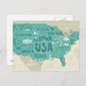 Stationaire kaart van de VS (Voorkant / Achterkant)