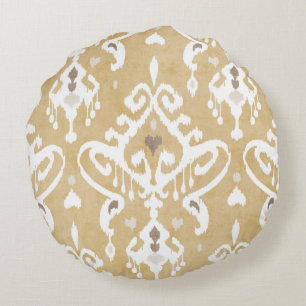 Stationaire stampatronen met neutraal goud beige i rond kussen
