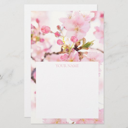 STATIONEREN : CHERRY BLOSSOM BRANCH BRIEFPAPIER (Voorkant / Achterkant)
